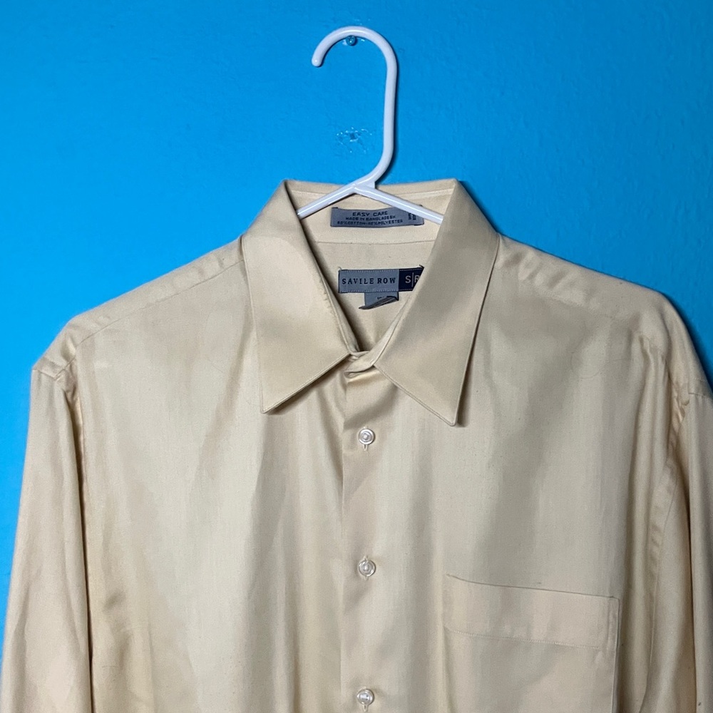 Savile Row Men's Yellow Dress Shirt